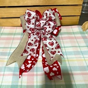 Handmade Valentines Day Bow